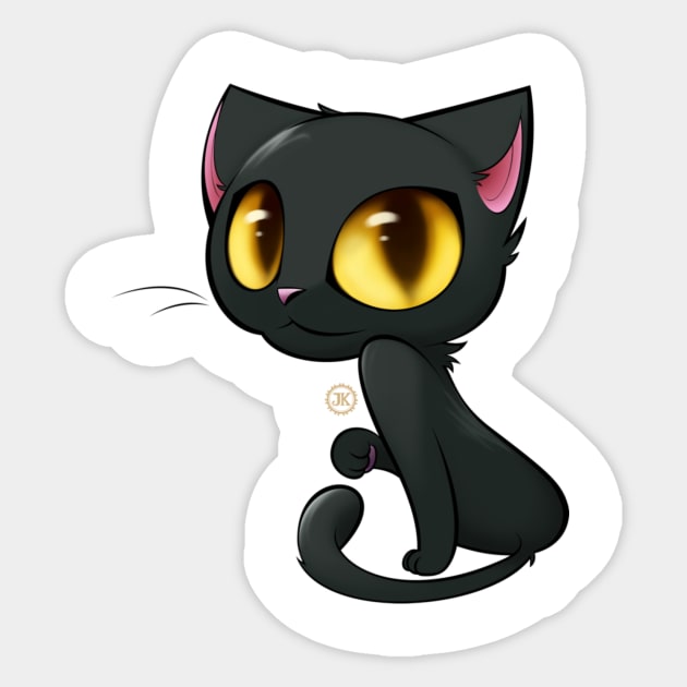 black cat Sticker by vredina